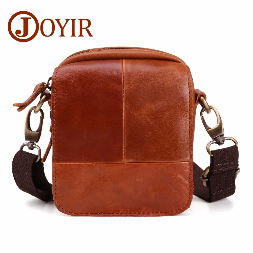 

JOYIR 2018 Genuine Cowhide Leather Men Shoulder Bags Small Messenger Bag Travel Crossbody Bag Small Travel Phone Pouch Flap Bag