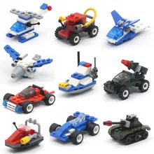 MEOA мини военный бронированный автомобиль-вертолет штурмовая лодка самолет, танк набор строительных блоков развивающие Кирпичи игрушки для мальчиков Juguete
