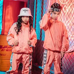 2019 новый детский уличный танцевальный костюм для мальчиков красивый свободный хип-хоп и девочки комплект в стиле хип-хоп Молодежный прилив