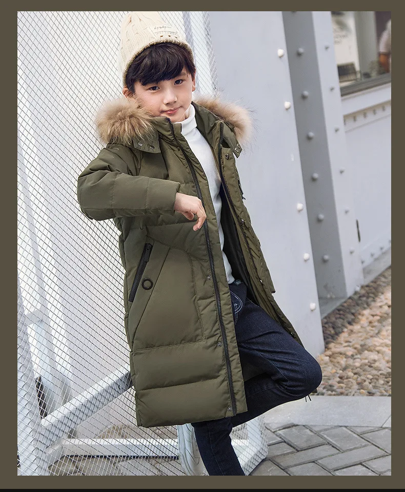 Новая зимняя куртка-пуховик Zhongda Tongnan с большим меховым воротником, модное утепленное длинное пальто в Корейском стиле, утепленное пуховое пальто - Цвет: Армейский зеленый