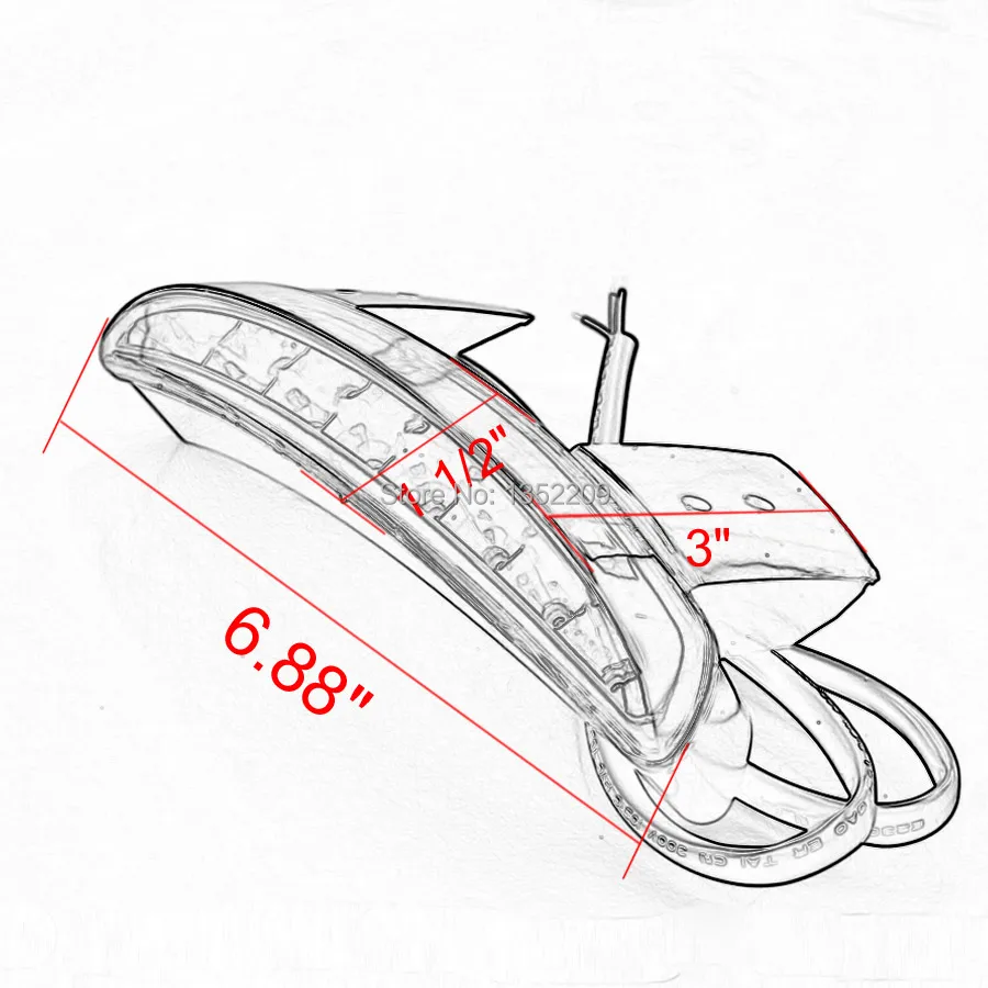 Аксессуары для мотоциклов заднее крыло задний край светодиодный Стоп светильник - Фото №1