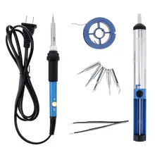 5 в 1 60 Вт 110 В/220 В Регулируемая температура Электрический паяльник набор для сварки/ремонта и электронных работ
