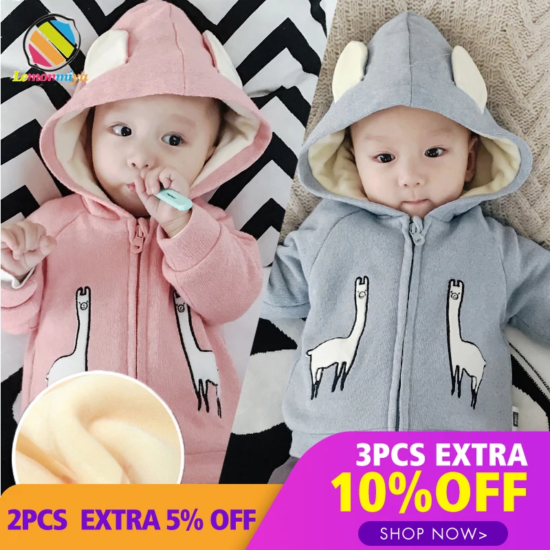 

Winter Cotton Animal Jackets 1st Birthday Party Princess Outerwears Long Hooded Christmas Infant Coats For Newborn Baby Girl