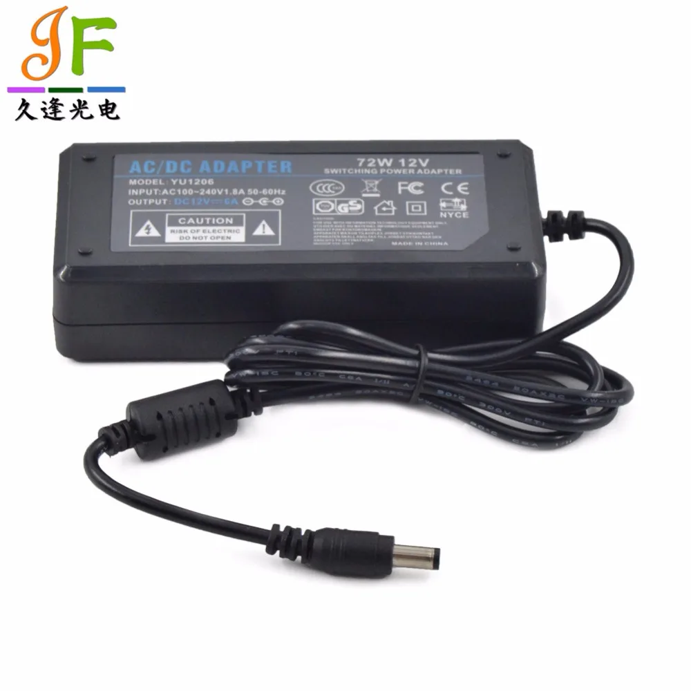 

New AC 100V-240V to DC 12V 6A Switching Power Supply Converter Adapter For5050 3528 5630 LED strip light