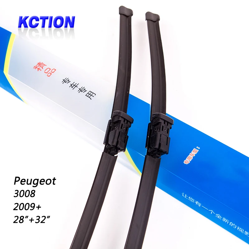 

Car Windshield Wiper Blade For Peugeot 3008(2009+), 28"+32", Natural rubber, Bracketless, Car Accessories