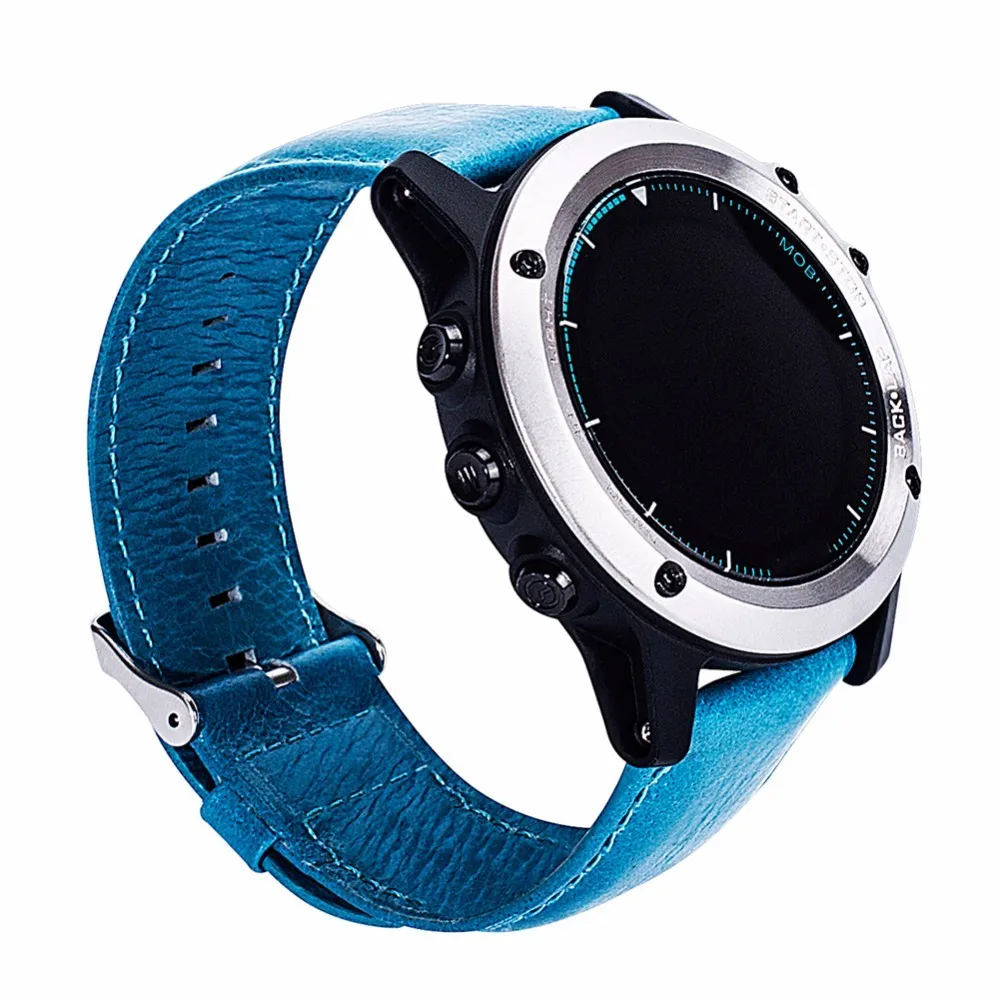 Двухсторонний кожаный ремешок для часов Garmin Descent Mk1 Fenix5X Fenix3 HR Fenix3Sapphire D2 Bravo Quaitx3