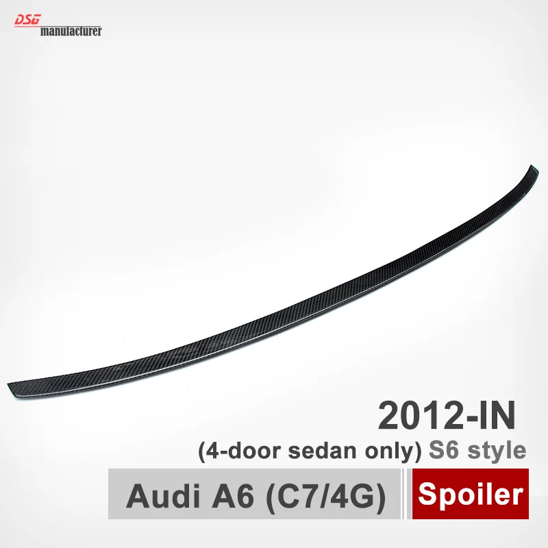 

Carbon Fiber A6 C7 S6 Style Spoiler Rear Trunk Back Wing For Audi A6 C7 4G Only Fit For 4-Door Sedan 2012 - IN