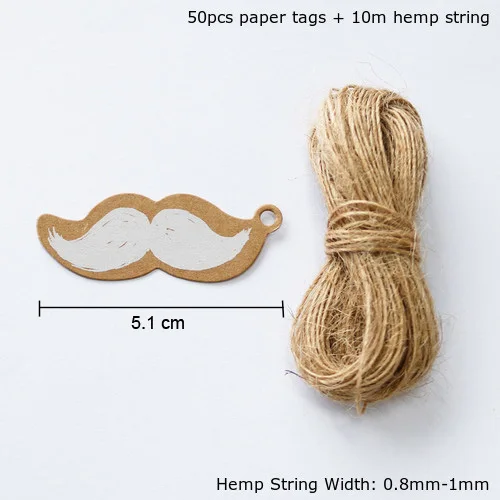 Moustache 50 шт. Ловец снов крафт-бумажные бирки вечерние украшения ручной работы подарочные бумажные бирки мороженое бумажные карточки DIY Этикетка Подарочная коробка деко - Цвет: Moustache