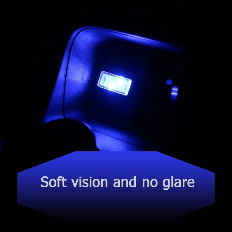 AZGIANT 1 шт. мини-размер автомобиля USB внутреннее светодиодное декоративное освещение легкое в использовании светодиодный свет в атмосферу Забавный и красочный аварийный свет