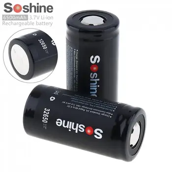 

2pcs/lot High Capacity 6500mAh 3.7V 32650 Li-ion Rechargeable Battery with 18A Discharge Current for LED Flashlight Headlamp