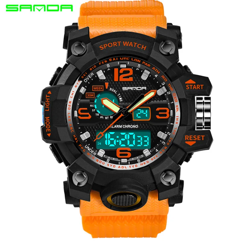 

SANDA Watch Men Sport military Clock Male Digital Quartz WristWatches Top Brand Luxury Men's watches waterproof Relogios Hombre