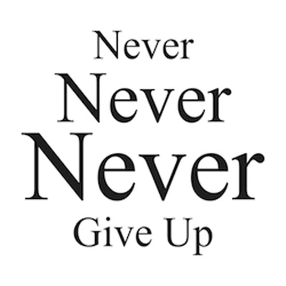 Dctop Haute Qualite Inspirant Les Mots Anglais Ne Jamais Abandonner Les Autocollants Muraux Etanche Amovible Vinyle Art Sticker Mural Chambre De Bebe Aliexpress