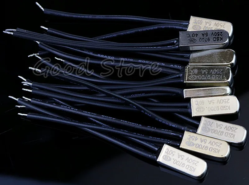1 шт. NC KSD9700 250 В 5A 40 ~ 155 градусов биметаллический дисковый переключатель