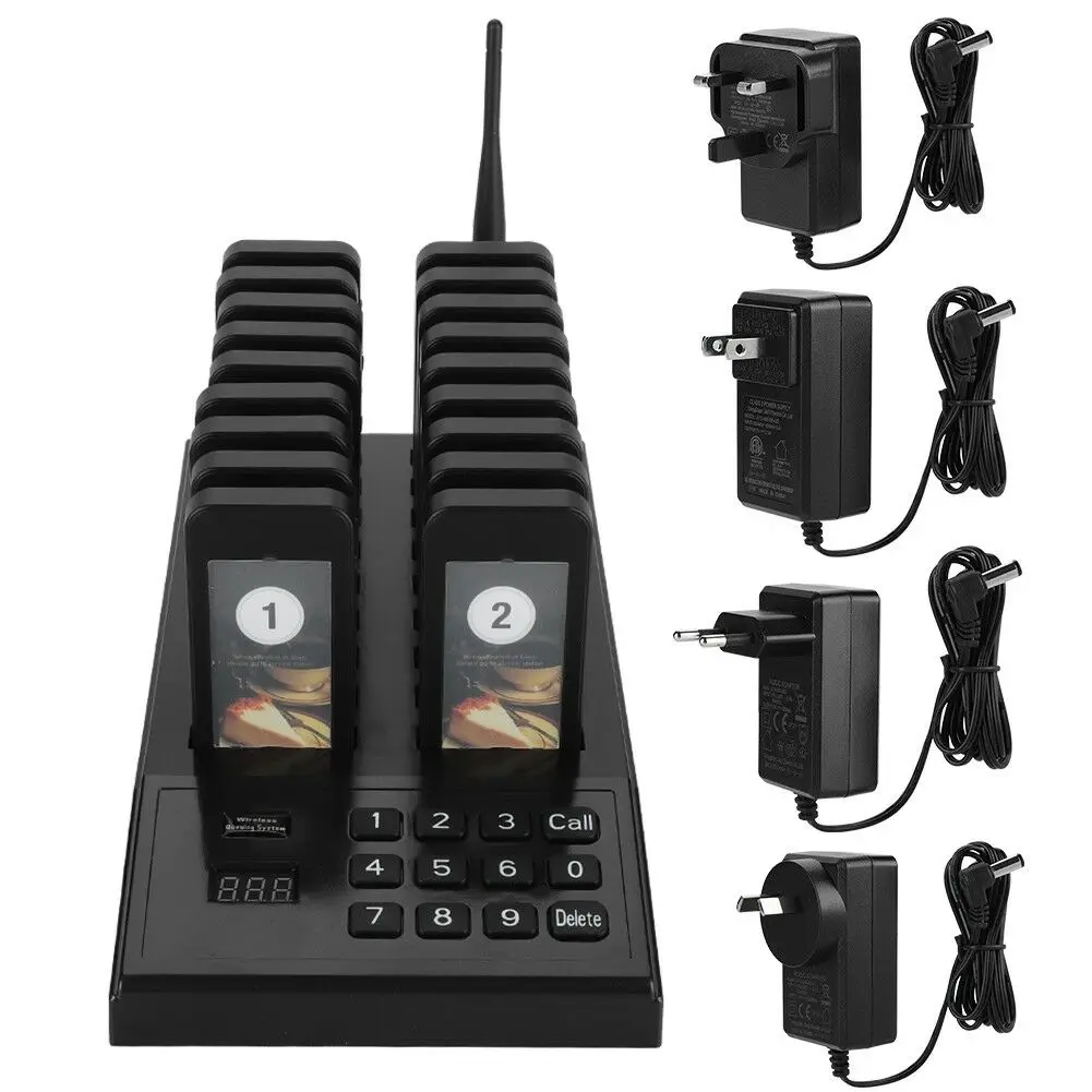 

Wireless Restaurant Pagers 18 Call Wireless Calling Paging Queuing System Guest Call Button Waiter Catering
