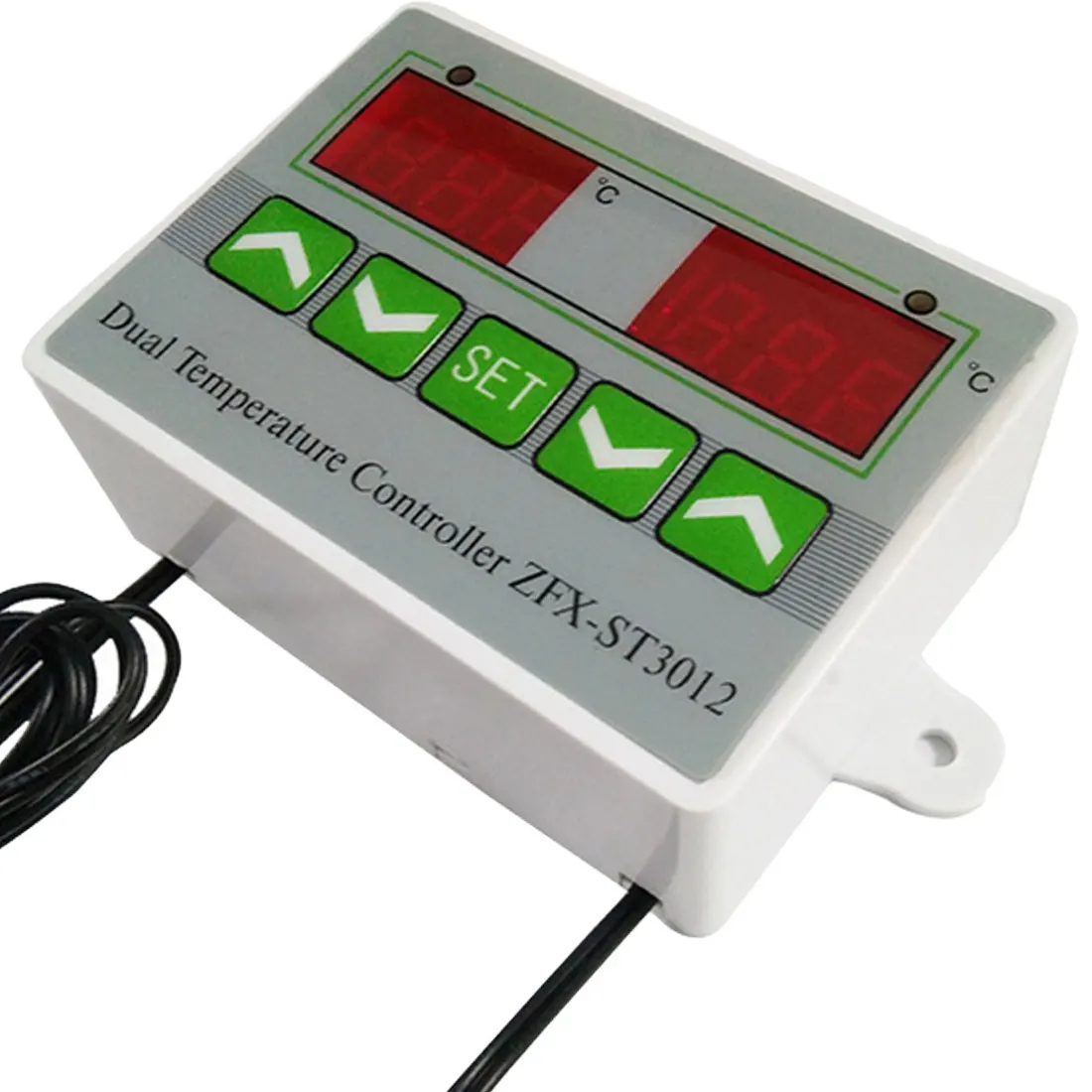 

Double temperature dual control electronic temperature controller AC 220V 12V Digital LED Dual Thermometer Thermostat