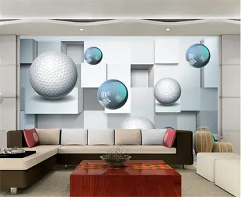 

Low Price For Wallpaper Crystal Ball Abstract 3D Background Wall Indoor TV Background Wall Decoration Mural Wall paper