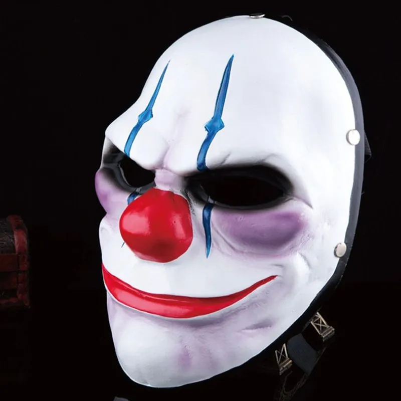 Payday 2 Heist Джокер, клоун цепочки из полимера Джокер маска Новейшая игра Maquerade костюм реквизит тема Карнавальная маска