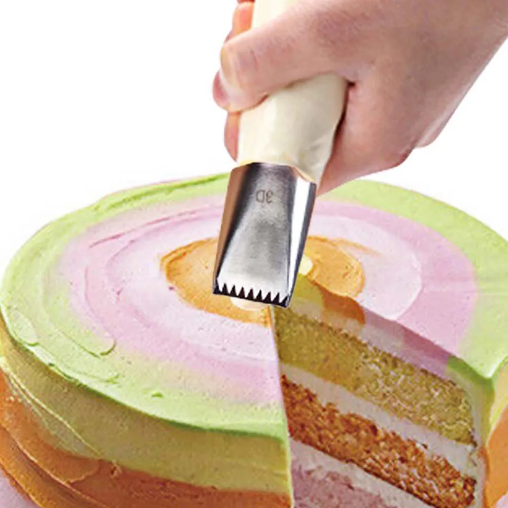 

2019 New Extra Large Stainless Steel Nozzle Icing Piping Nozzles Cream Decorating Pastry Tip Fondant Cake Tool Baking Accessoire