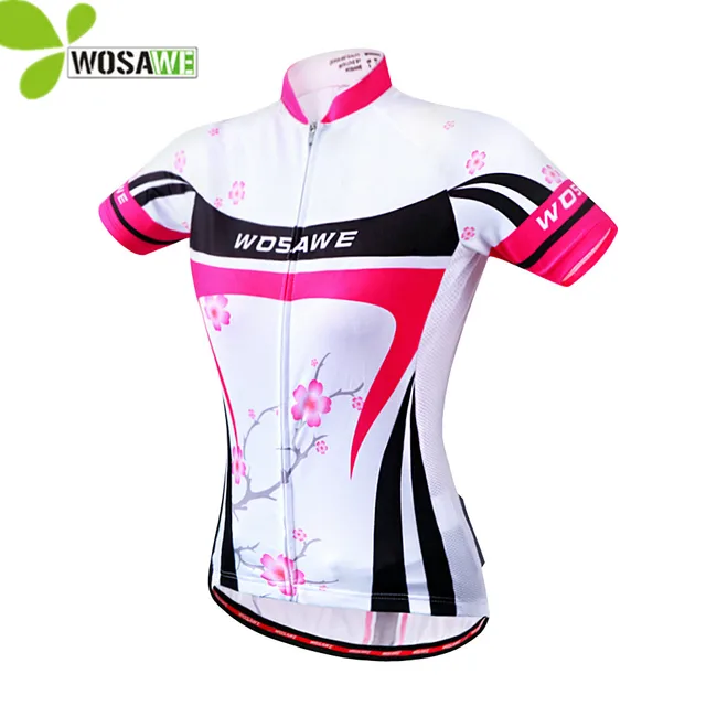 Best Offers WOSAWE Summer Cycling Jerseys Women MTB Bike Short Sleeve Top Sports Shirts Clothes Bicycle Lady's Sportswear Cycle Team Jersey