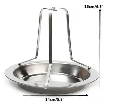 Stainless Steel Chicken Roaster Holder Rack Non-Stick BBQ Grilled Rack for Outdoor Camping