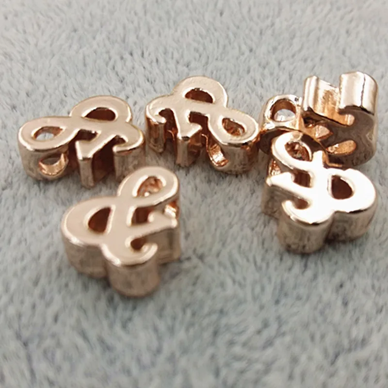 

5pcs/lot Antique Silver Rose Golden Plated Charm English Symbol & Charms Pendants For Necklace Bracelet Jewelry Accessories