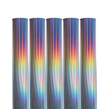 HOHOFILM 80 шт./упаковка 21 см x 30 см A4 Радуга теплопередача Винил Лазерная теплопередача Винил голограмма радуга Пу футболка железо на HTV