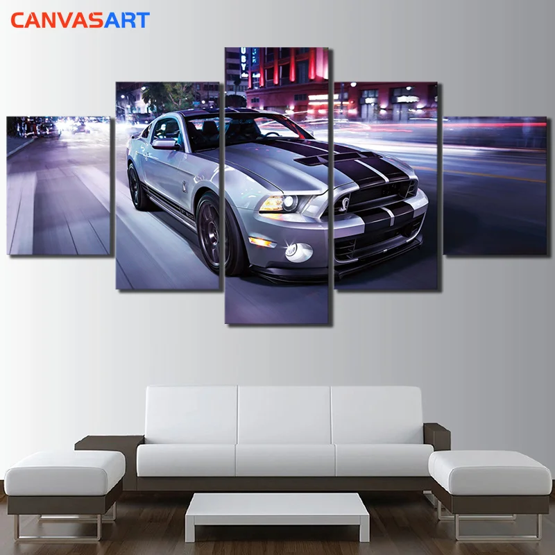 

Canvas Art 5 HD Print Ford mustang scherbill GT500 Canvas Painting Digital Art for Wall Home Decor Poster Wall Art Nordic Styl