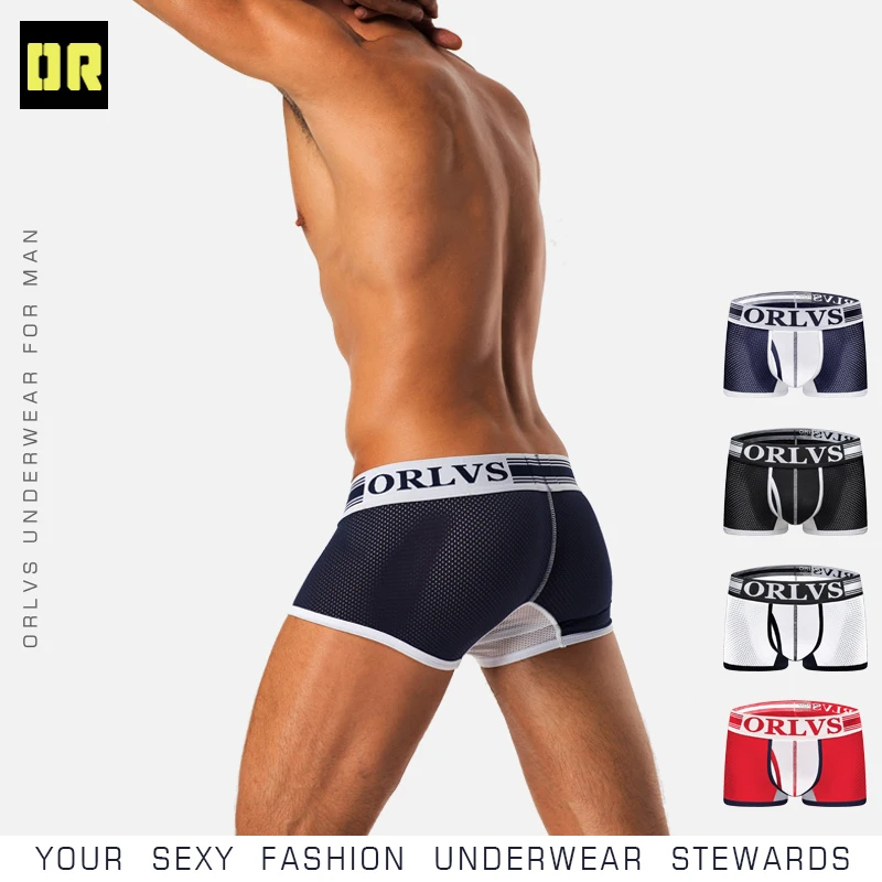 

CMENIN Sexy Men Underwear Boxer Mesh Breathable Cueca Pantie 3D Pouch Design Underpants 4 Boxershorts OR299