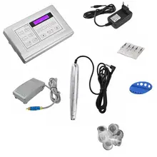 Татуировки Мощность цифровой питания ЖК татуировки Мощность татуаж машина татуировки Pen машина педаль макияж машина