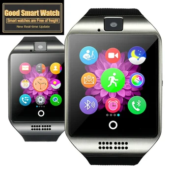

NewBluetooth Smart Watch Q18 With Camera Facebook Whatsapp Twitter Sync SMS Smartwatch Support SIM TF Card For IOS Android pk v8