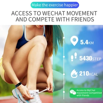 

2018 ce rosh Color Screen Smart Bracelet Waterproof Fitness Tracker Heart Rate Monitor USB charger Smart Band for Android IOS