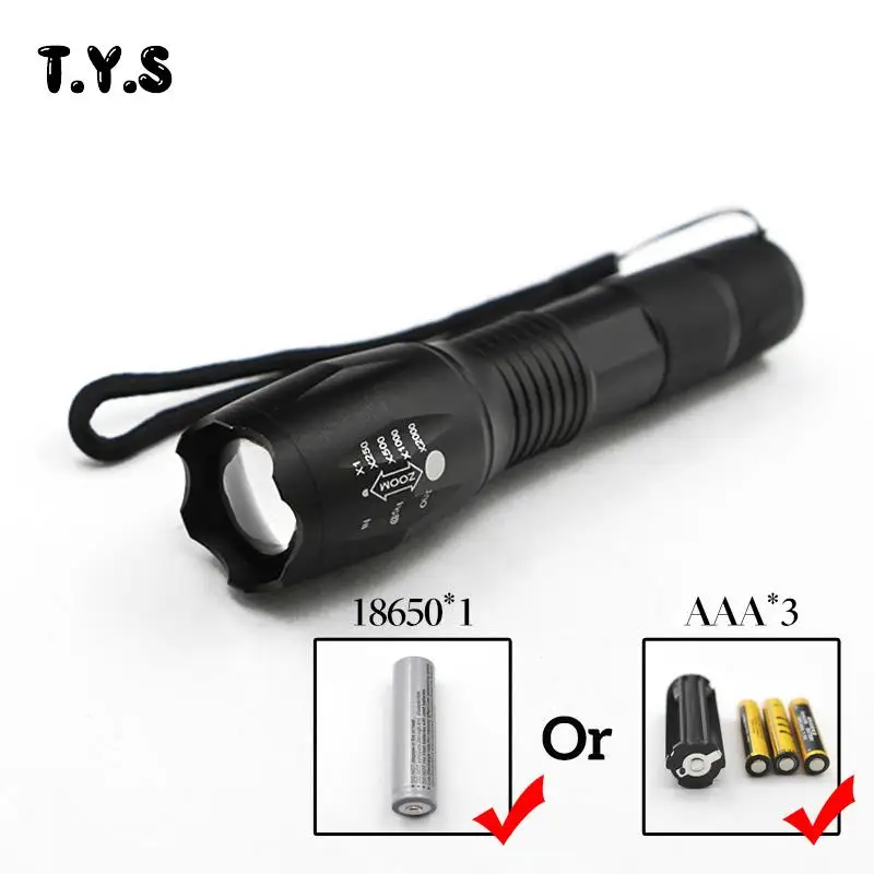 

Super Bright Powerful 4000LM Tactical COB Led Flashlight 18650 Torch XML T6 Lanterna Flash Light Military Rechargeable Battery