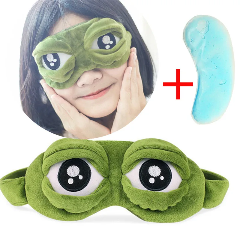 1 шт. Симпатичные Лягушка глаза крышка 3D Eye Mask Обложка Спящая Отдых сна аниме смешной подарок с мешок льда 2u0825