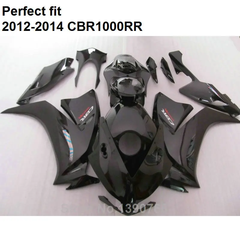 Новый комплект обтекателей для мотоцикла Honda injection CBR 1000RR 12 13 14 Черных Пластиковых