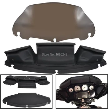 

Windshield Bag+9" Smoke Windshield Fits For Harley Touring FLHX FLHT FLHXS FLHTKL 14-up New