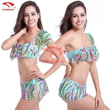 2017 New Sexy Bikinis Women Swimsuit High Waisted Net Yarn Bathing Suits Swim Halter Push Up Bikini Set Plus Size Swimwear XXL active net yarn wave point pattern high waisted leggings