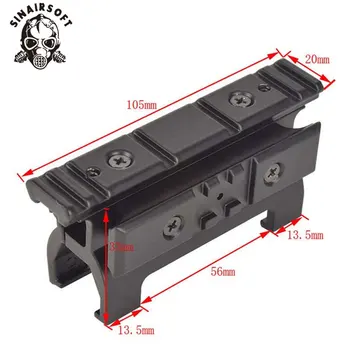

Tactics Aluminum Alloy Riser Scope Mount Base Raiser Picatinny Weaverer Rail 20mm For Marui MP5 Paintball Hunting Accessories