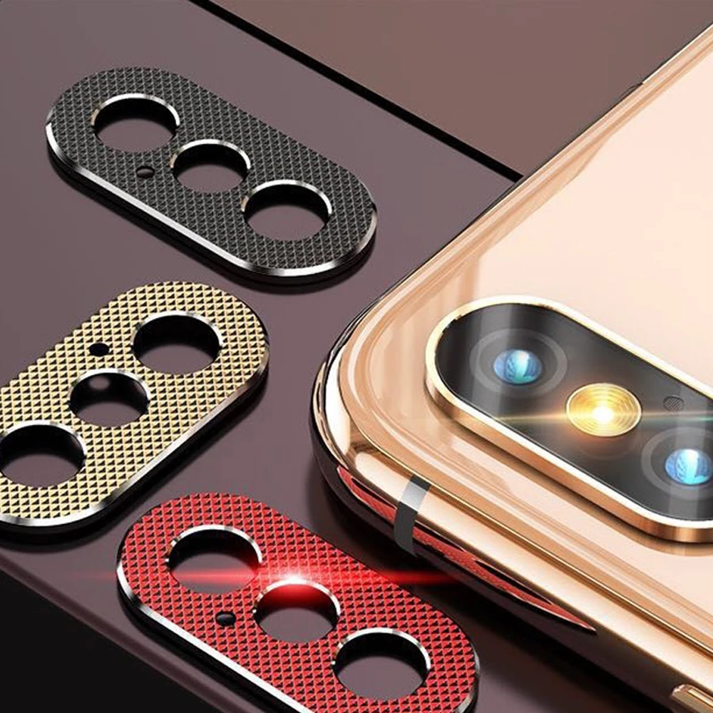 

Metal Camera Lens Protector for iPhone X XR XS Max Anti-scratch Protective Case Cover for iphone 7 8 plus 360 Full Protection