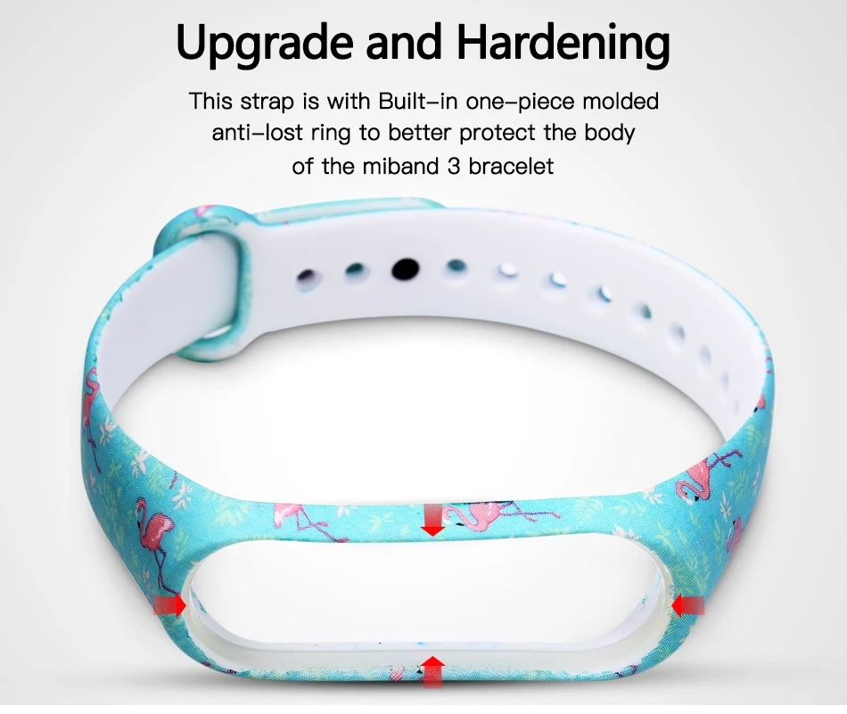 BOORUI mi band 3 ремешок удобный цветной mi band ремешок с разнообразным цветочным принтом для xiaomi mi band 3 Смарт-браслеты