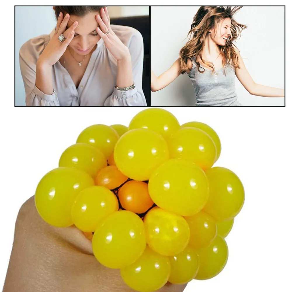 Hand Grips Funny Design Children Adult Anti Stress Relieve Grape Ball Natural Rubber Decompression Squeeze Toys for Joke | Спорт и