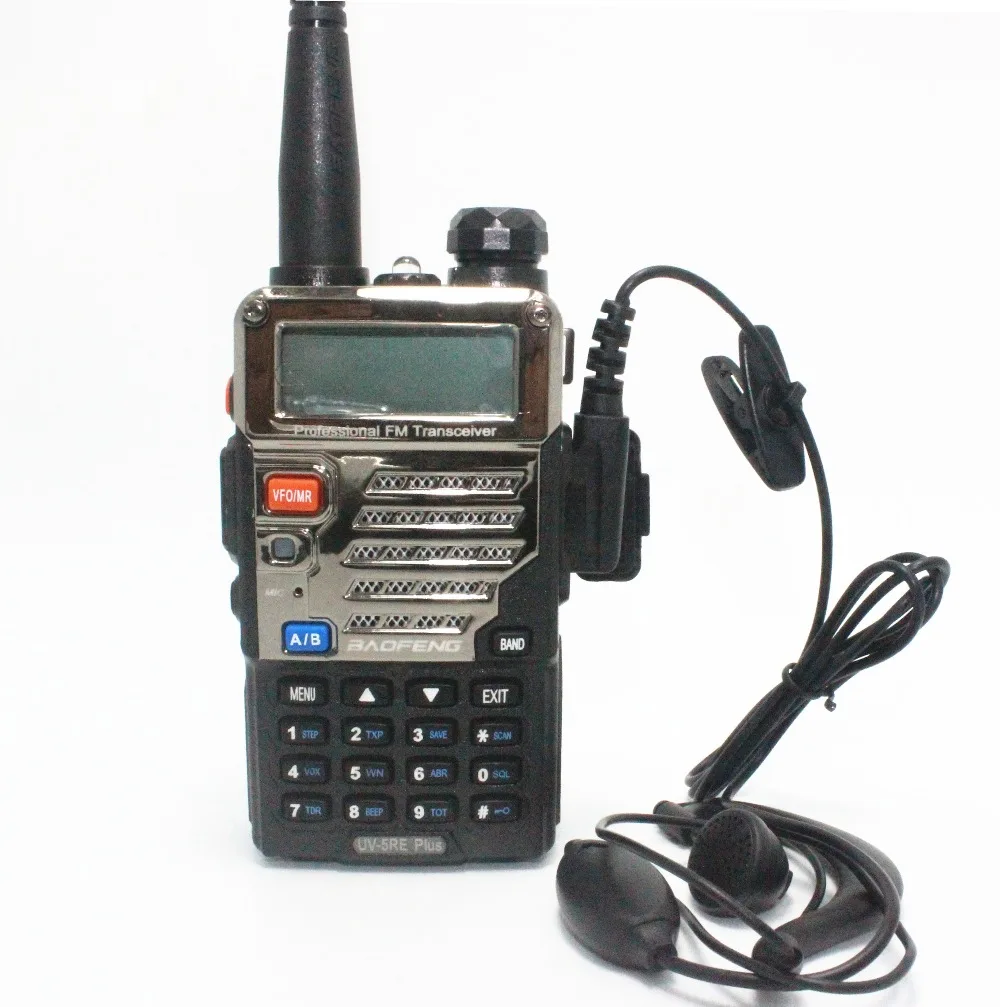 BaoFeng Walkie Talkie UV 5RE Plus Black Ham Amateur Two Way Radio Dual Band 136 174