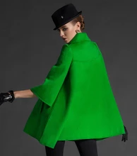 Latest winter fashion women coat leisure office elegant pure color Woolen cloth coat High quality Large size cloak coat G1340