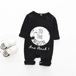 2018 брендовый Новый Модный комбинезон с длинными рукавами для новорожденных мальчиков, одежда для маленьких мальчиков, одежда с буквенным