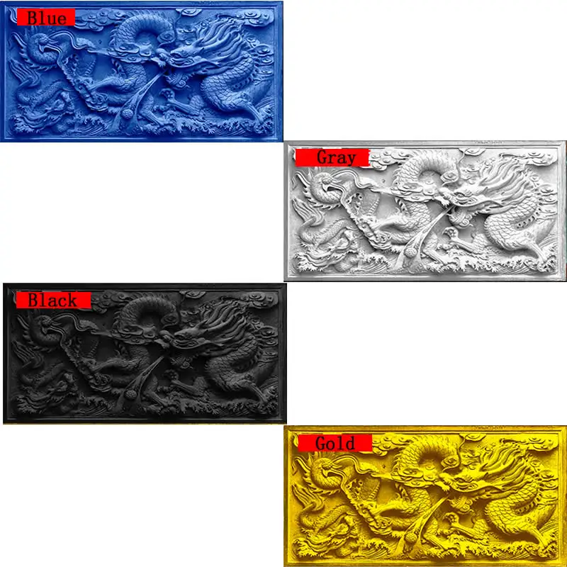 Amakunft Aquarium Background HD Grey Dragon Double Sides Fish Tank Decoration