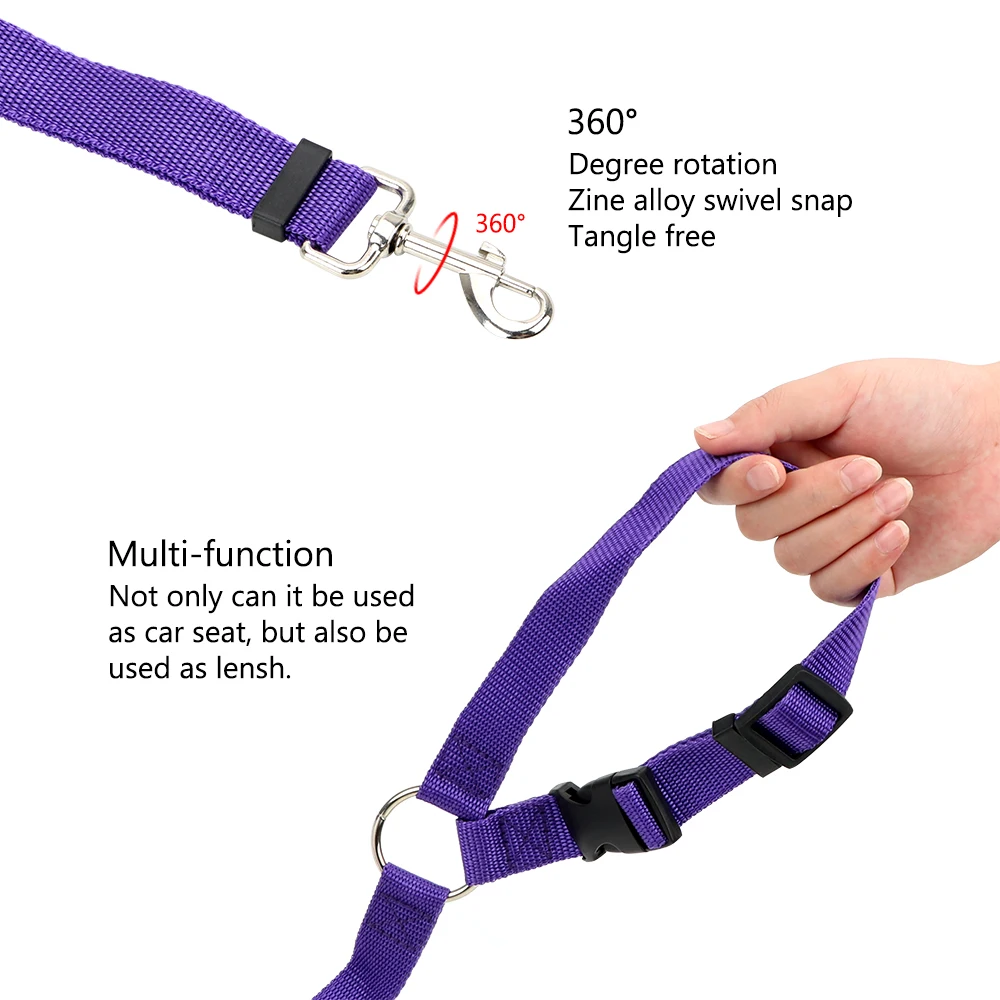 HOOMIN Pet Seat Belt Auto Seatbelt Harness Pet Dog Cat Car Seat Belt Safety Leads Clip Adjustable Pet Dog Supplies