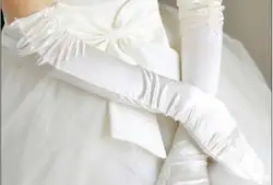 Невеста перчатки свадебное платье формальный платье аксессуары поставок перчатки 2012 атласа длиной дизайн