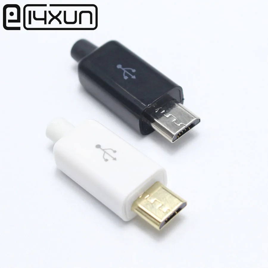 

EClyxun 10sets 5PIN Micro USB Male Plug Connectors Charger 5P USB Tail Charging Socket 4 in 1