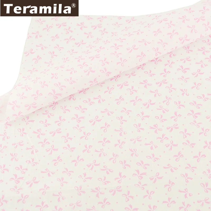 Teramila 100% хлопок ткань розовый бант дизайн стеллаж Скрапбукинг DIY для начинающих