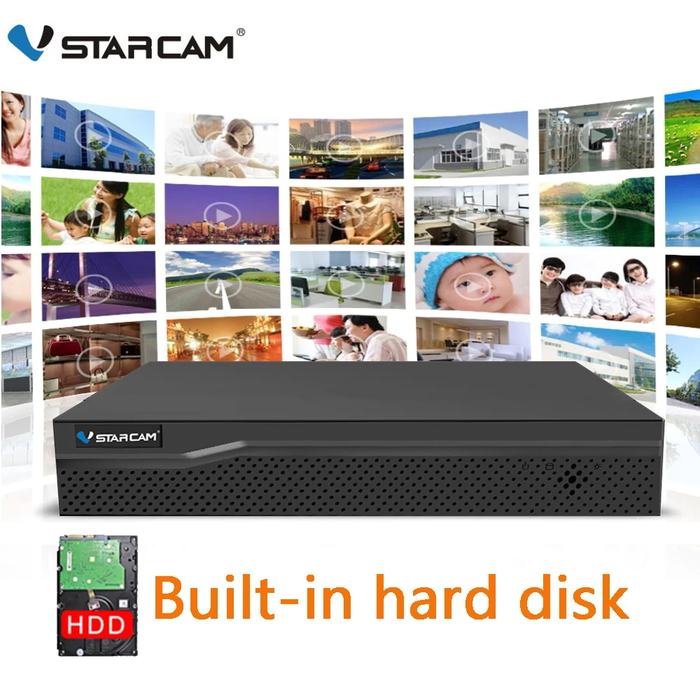 Сетевой видеорегистратор VStarcam 1080P с жестким диском 4 канала 8 каналов разрешение