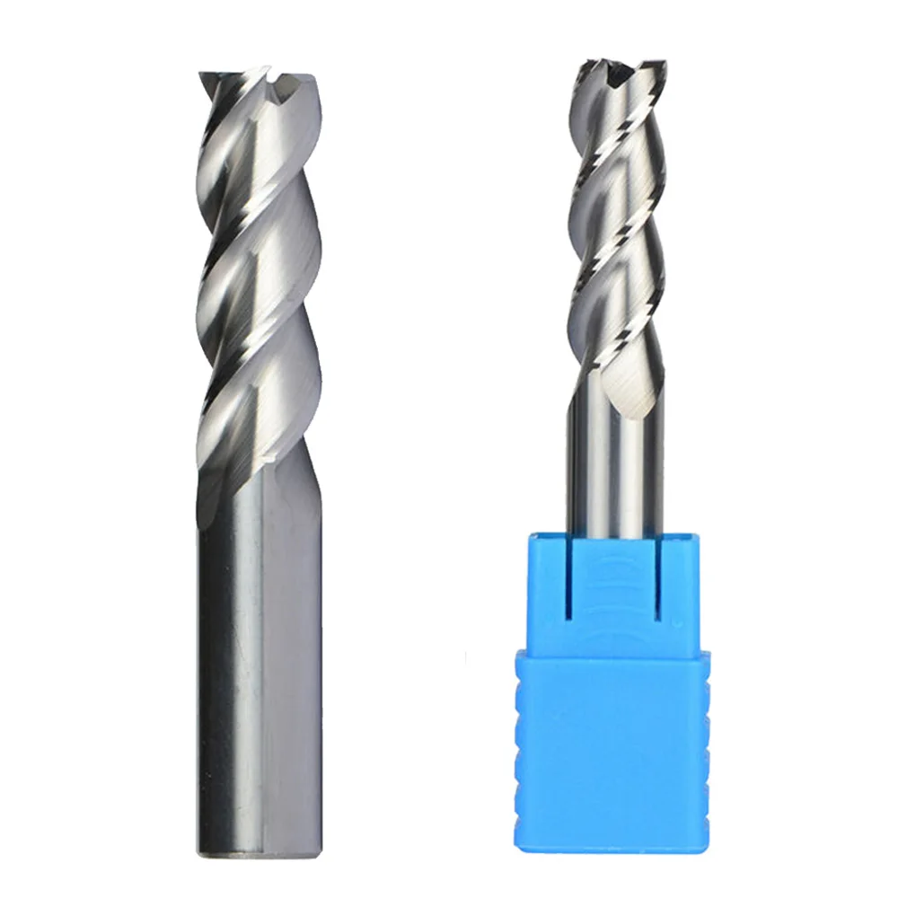 

DIY End Mill Drill CNC Metalworking 2Pcs Replacement 3 Flute Set Solid Tungsten Carbide HRC45 Equipment Practical